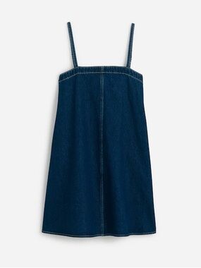 Madewell Denim A-Line Mini Dress in Bright Rinse Wash, Size XS